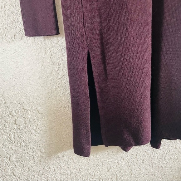 Leith NWT Dark Purple Ribbed Knit Duster Cardigan - Picture 4 of 15